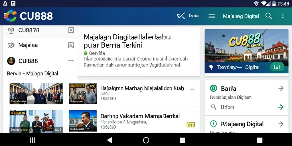 Antarmuka CU888 yang menarik dan mudah digunakan untuk Majalah Digital.