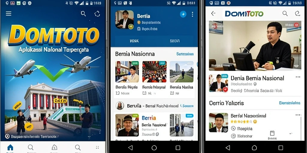 Tampilan antarmuka DOMTOTO yang bersih dan informatif.