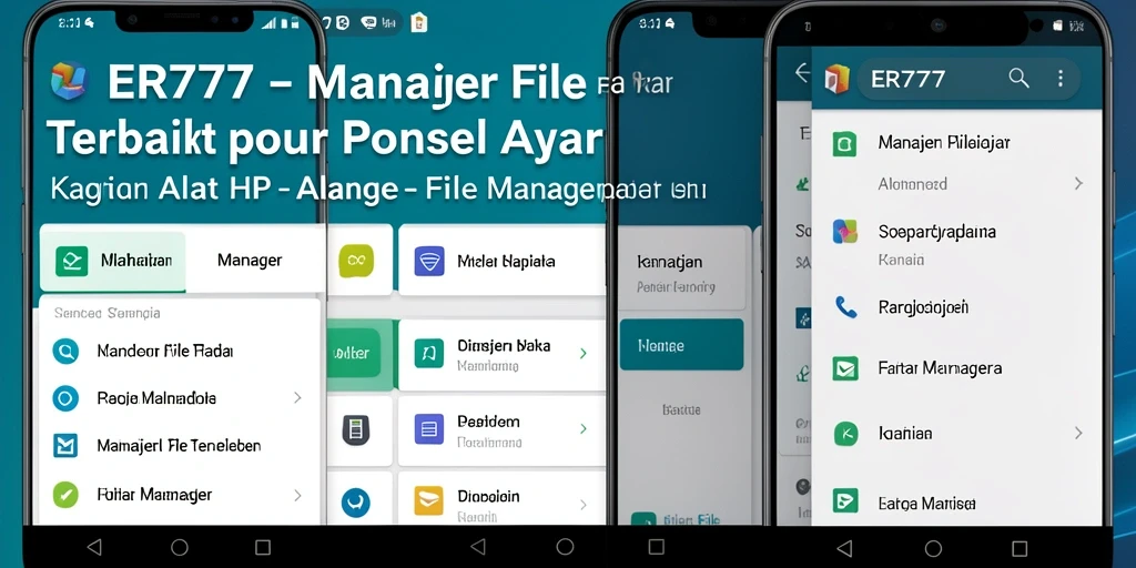 Tampilan antarmuka aplikas iER777 yang sederhana dan efisien untuk File Manager.