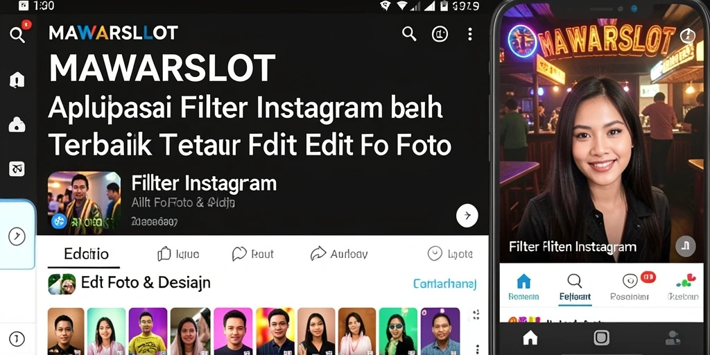Antarmuka MAWARSLOT yang intuitif dan beragam filter menarik.