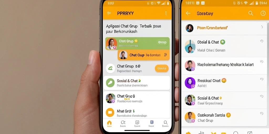 Antarmuka PPRRYY yang menawan untuk Chat Grup.