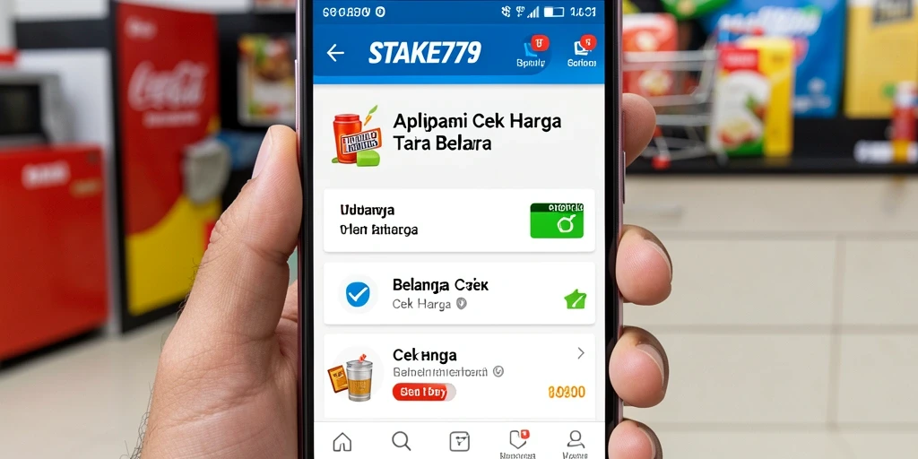 Tampilan antarmuka pengguna STAKE779 untuk Cek Harga produk.