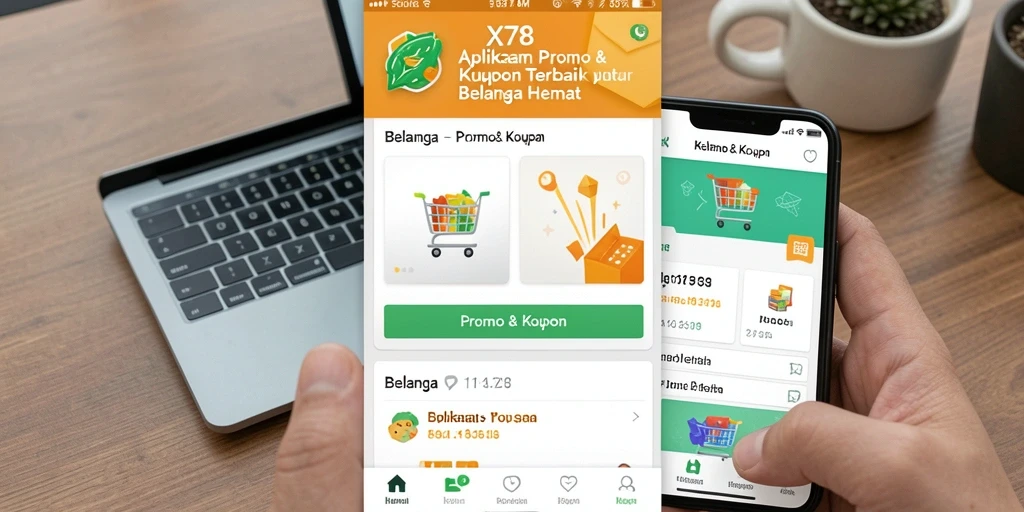 Antarmuka aplikasi X78 yang intuitif dan fungsional untuk Promo & Kupon.