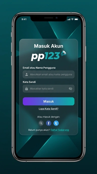 Tampilan halaman login pp123
